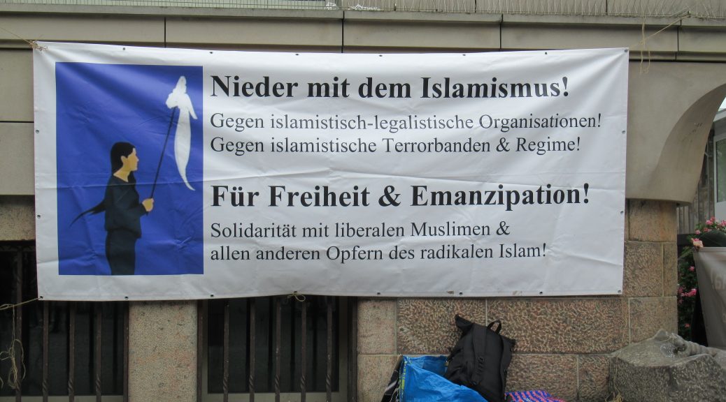 Solidaritätsdemo in Kiel mit Hingerichteten im Iran.