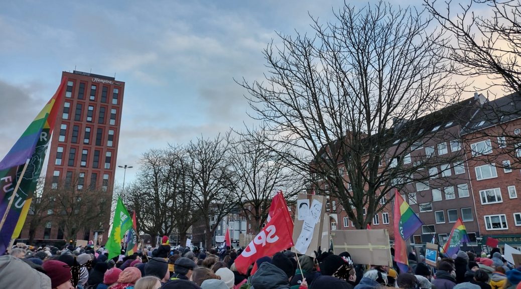 "Demo gegen rechts" in Kiel am 14.1.2024