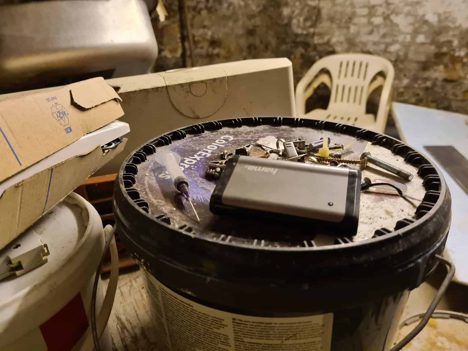 Aufgebrochener Kellerraum