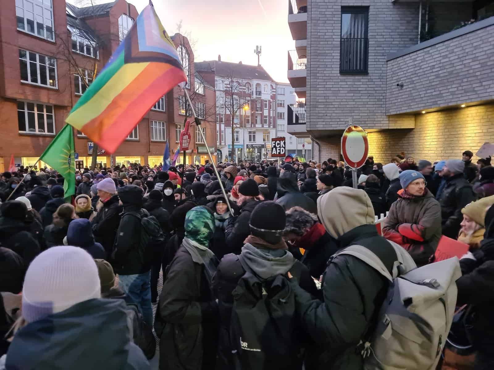Protest gegen AfD Bürgerdialog