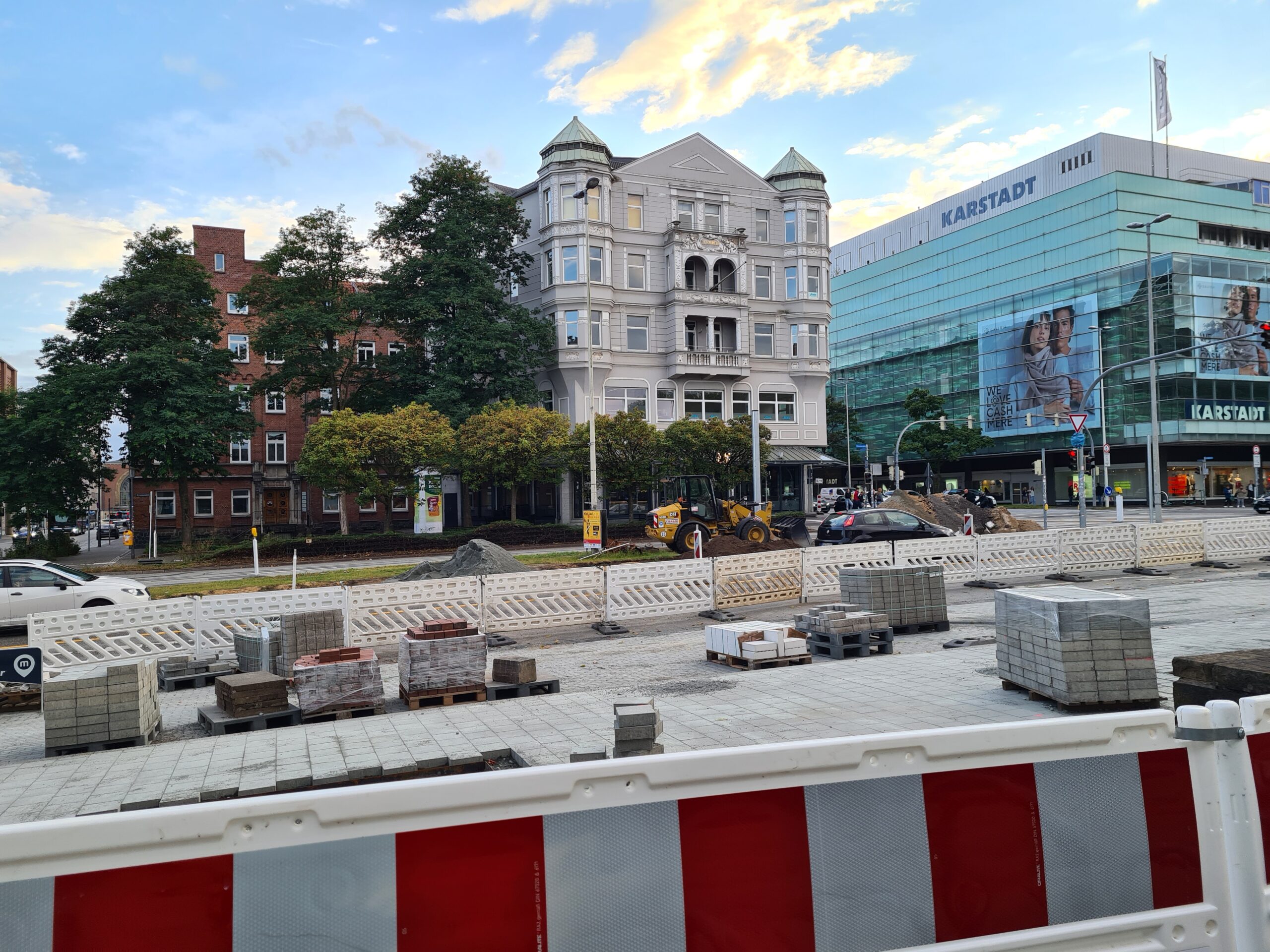 Baustelle vor dem Neuen Rathaus in Kiel